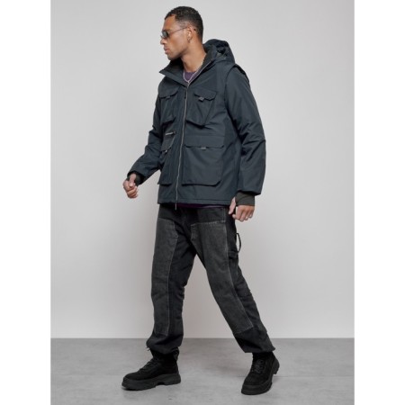 Luy jacket transformer male winter, size 50, dark blue color-1
