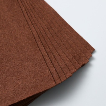A set of felt 20x30 cm, soft, 1.4 mm, 10 sheets, brown-1