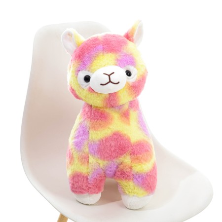 Soft toy "Lama", 45 cm, yellow-pink color