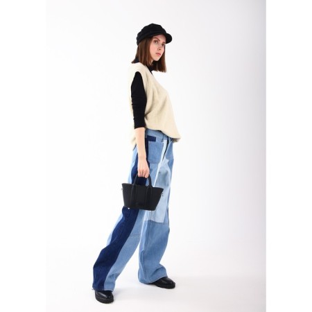 Bag Female Tout with zipper, black color-4