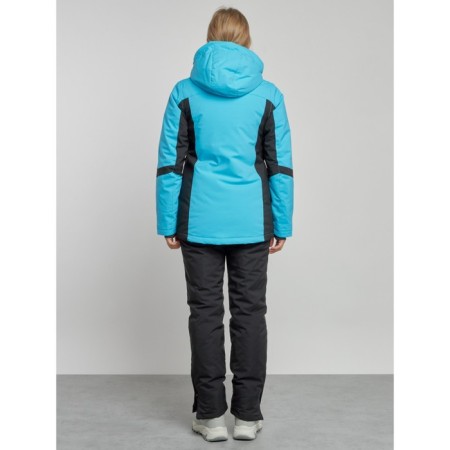Ski costume female winter, size 48, blue color-3