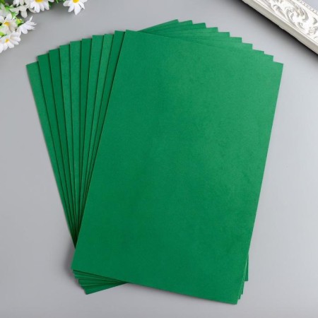 Foamiran 1 mm, 20x30 cm (set 10 sheets) bk014 dark green-2