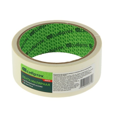 Maular tape "Sibrtekh", 36 mm × 14 m, self -adhesive, paper base