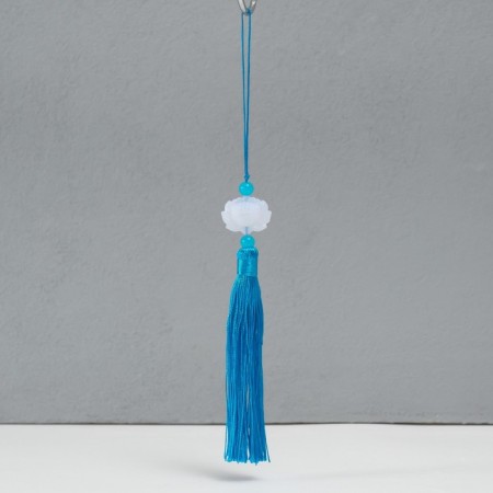 Suspension textiles, plastic "Brush. Lotus" Blue 1.2x2.7x14.5 cm