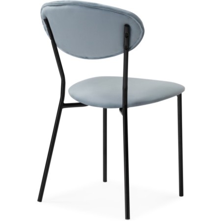 STULL OF A METAL CRACE CRACE Metal/velor, Black/Blue 46x60x82 cm-3