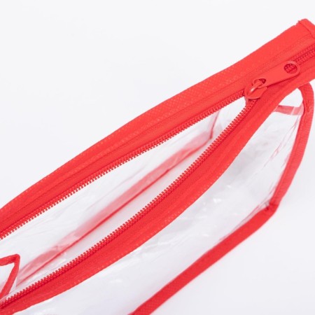 Cosmetic bag with lightning, red color-4