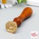 Printing for wax with a wooden handle "Good Times" 9x2.5x2.5 cm