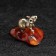 Souvenir "Mouse", brass, amber