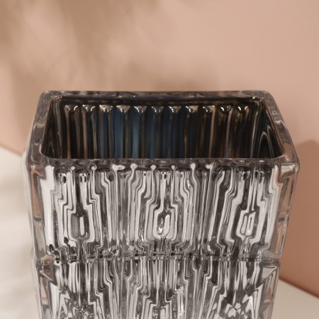 Vase for flowers "Monard" made of glass, silver 20 x 13.5 x 9.5 cm-7