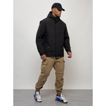 Male spring jacket, size 50, black color-11