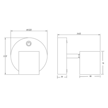 FREYA FR10006CW-L6W POINTFIVE, 140x120x121 mm, LED, 6W, 300LM, 3000K, white color-1