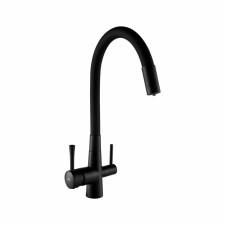 Fashun A4362-7 kitchen mixer, single-leaf, with output for drinking water, black