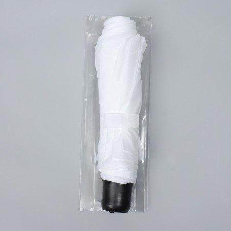 Mechanical umbrella "plain", 3 additions, 8 spokes, r = 48 cm, white color-3