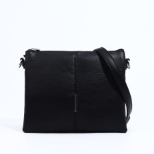 Bag Cross-Bodi with a zipper, 2 outer pockets, black color