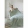Bilateral veil of muslin grassy green color Essential, size 180x250 cm
