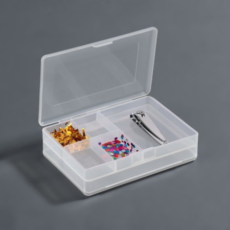 Organizer for storage, with a lid, bilateral, 10.2 × 7 × 3.2 cm, white color-3