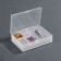Organizer for storage, with a lid, bilateral, 10.2 × 7 × 3.2 cm, white color