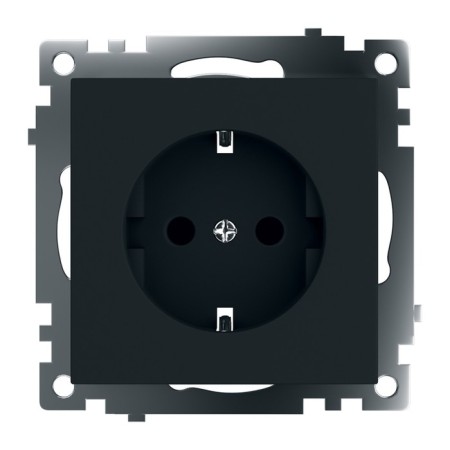 1-seater socket with a protective curtain s/h, 250v, 16a, Stekker series Katrin, GLS16-7110-05, Che 1022444-1