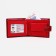 Women's wallet on the button, red color