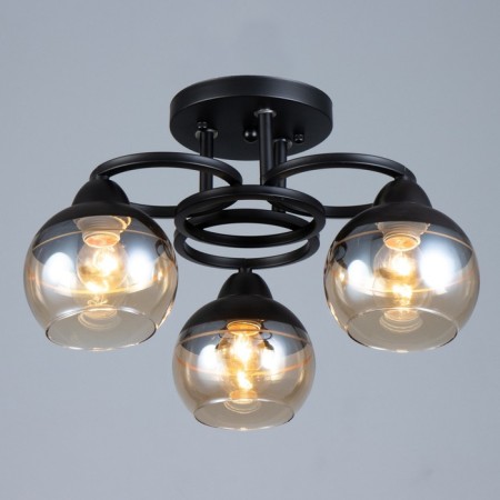 Iris chandelier 3he27 40w Black 42x42x23 cm Bayerlux-1