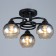 Iris chandelier 3he27 40w Black 42x42x23 cm Bayerlux