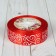 Satiner tape "Pattern", 25 mm × 23 ± 1 m, white/red color No. 026