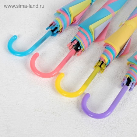 Umbrella - a semiautomatic “rainbow” cane, 8 spokes, r = 46 cm, color mix-8
