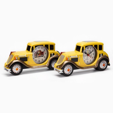 Clock - an alarm clock "Yellow car", with a suspension, D -7 cm, 24 x 4 x 11 cm, 3AAA