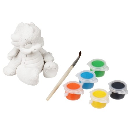 Set for painting figures from gypsum "Dragosha", with paints and brush-1
