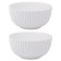 A set of two white saladates from the Edge collection, 650 ml