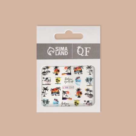 Slider - nail design "Vacation", packing 6 pcs, multi -colored-2
