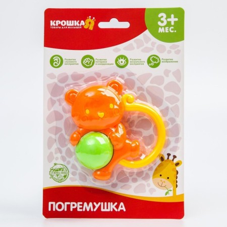 Rattle "mouse", color mix, crush me-6