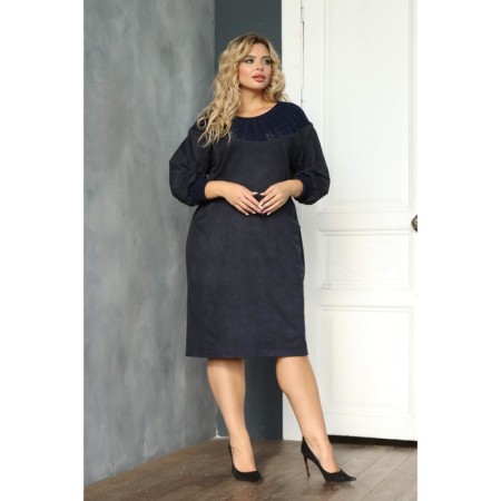 Women's dress, size 56, blue color-8