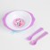 A set of children's dishes "Unicorned", a plate on the suction cup 250ml, fork, spoon