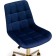 Computer chair Chester Metal/velor, gold/blue 49x60x84 cm