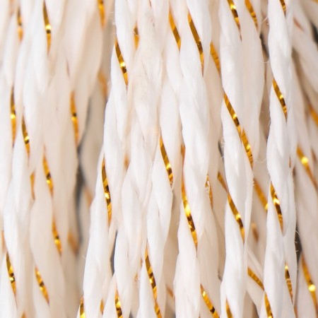 Yarn 100% cellulose "Softino Raffia Color Melange" Washed, white with gold 10m-2
