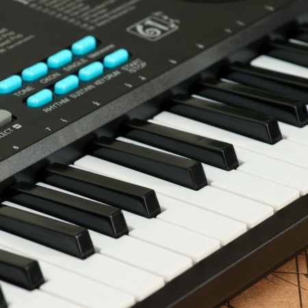 Terris TK-150 synthesizer, 16 timbres, polyphony 4 notes, 61 key, black-3