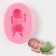 Mold "Baby", silicone, 6 × 4 × 2 cm, pink color