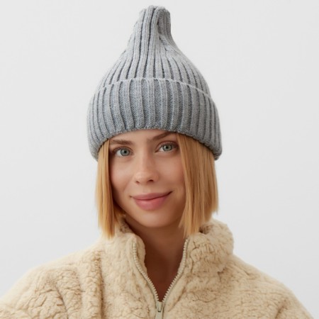 Women's hat minku, light gray color, 56-58 rr