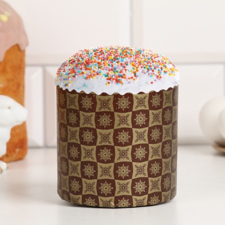 Paper form for cake, muffins and kulich "New Standard" 90x90 mm, mix (packing 2000 pcs) 1026