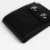 Male purse on magnets, department for bills, for cards, for coins, black color