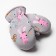 Baby mittens, gray color, size 15 (7-8 years)