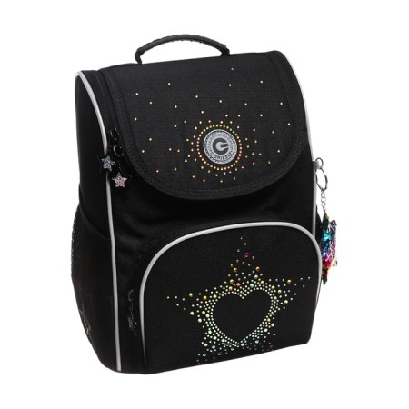 School standard, 33 x 25 x 13 cm, Grizzly, + bag for shoes, black-1
