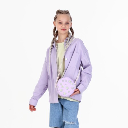 A backpack with a zipper, bag, cosmetic bag, lilac color-11