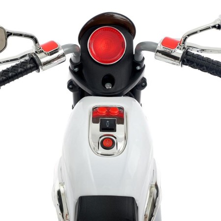 Electric car "Chopper", with a battery, light and sound effects, white color-6