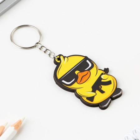 Key keychain "Cool duck" 3.8 x 6 cm-1