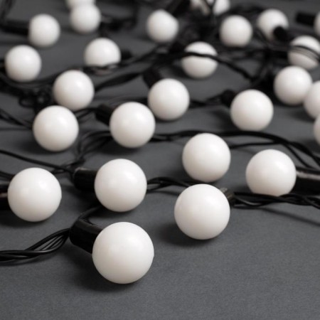 Garland “thread” 10 m with nozzles “balls 2.5 cm”, IP44, dark thread, 100 LED, white glow, 8 modes, 220 V-1