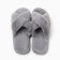 Women's slippers with an open nose size 40-41, gray