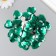 Decor for creativity plastic "Rhinestones heart. Dark green" set of 30 pcs 2.5x2.5 cm