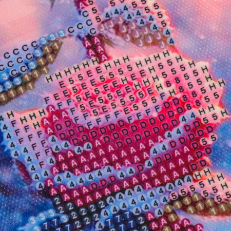 New Year's diamond mosaic with partial filling on the canvas "New Year. Roses ", 15 x 21 cm-4